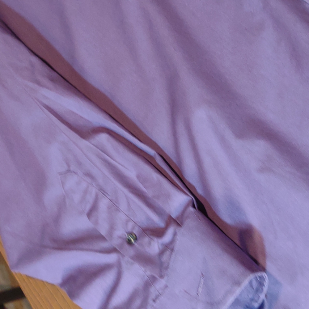NWOT Men Purple Dress Shirt by STATEMENT. 18.5 - Picture 3 of 6